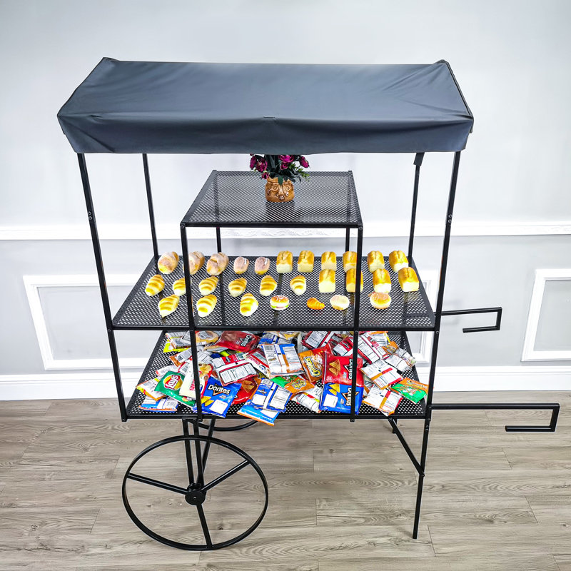 Fixturedisplays® Large 3-Tier Flower Cart, Metal Planter Flower